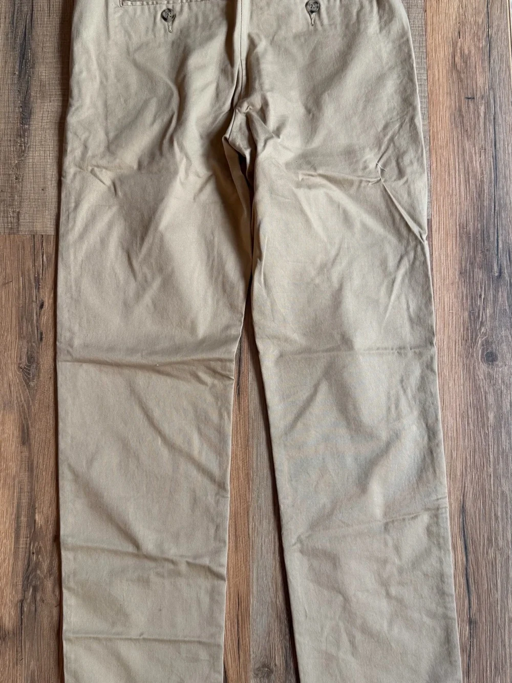 Polo by Ralph Lauren Khaki Straight-Leg Chinos with Green Striped Belt